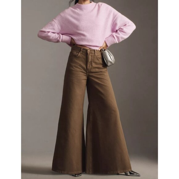 Pilcro High-Rise Wide-Leg Puddle Jeans Various 30